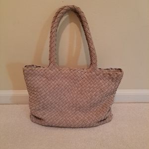 Taupe suede Milaner handbag